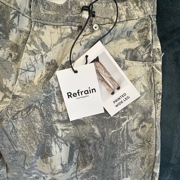 Chic Cream Patterned Women's WIDE LEG Jeans - Picture 4 of 4